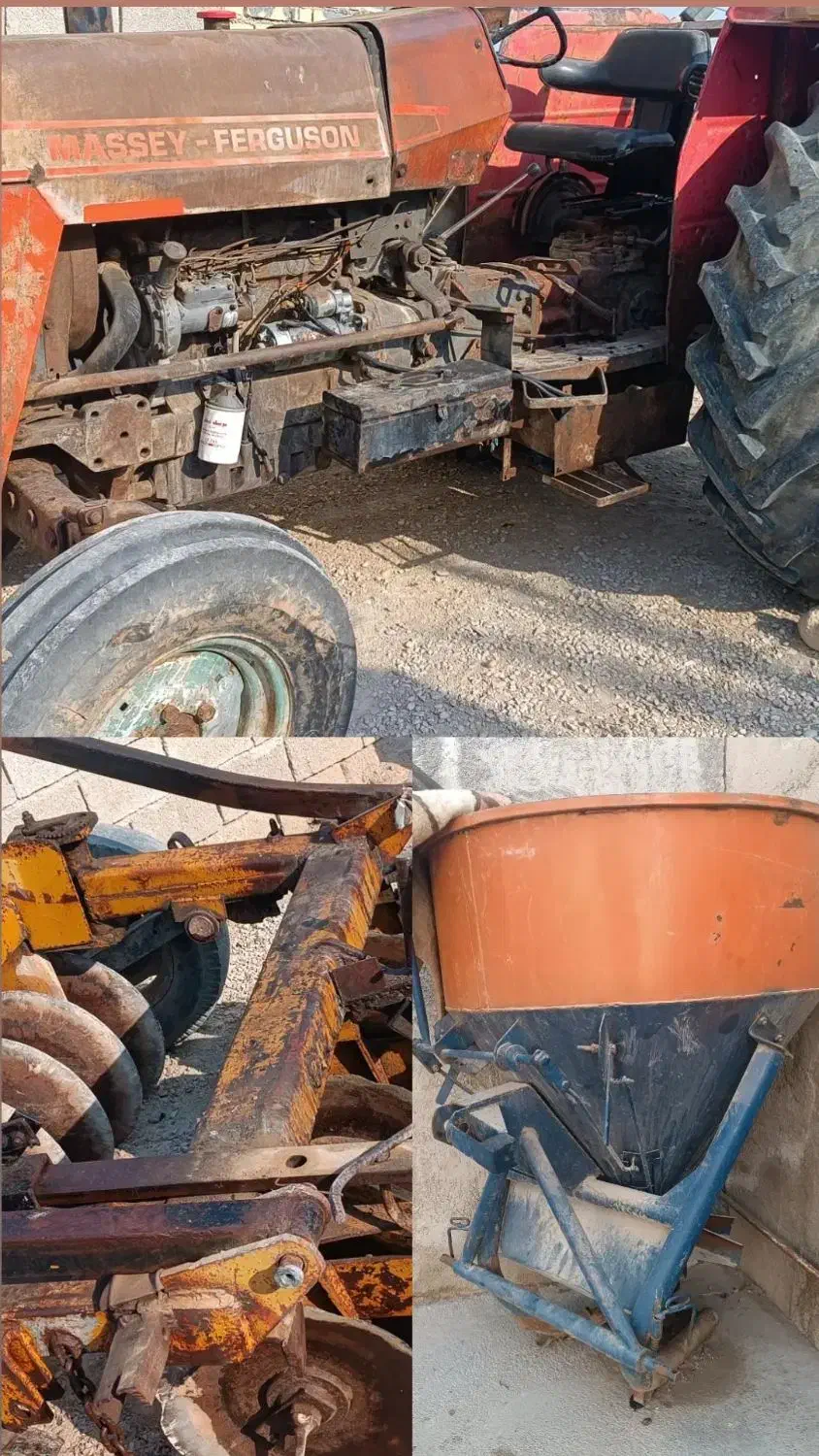 تراکتور 285 المانی با شخم زن با بذر پاش|خودرو سنگین|رامشیر, |دیوار