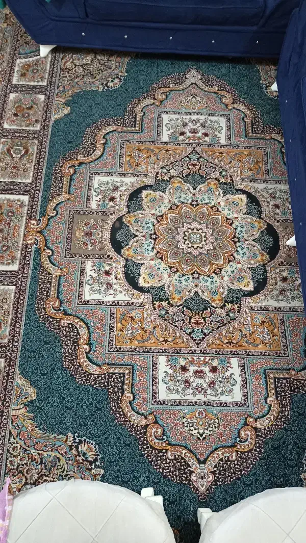 فرش طرح حوض نقره سرمه ای ۱۲۰۰ شانه تراکم ۳۶۰۰|فرش|مشهد, شهرک امام هادی (شهرک غرب)|دیوار