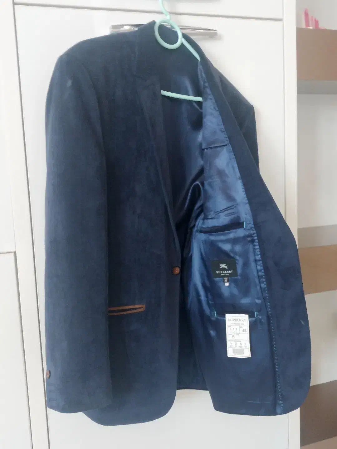 یک عدد کت مخمل آبی کبریتی سایز ۴۸|لباس|ایلام, |دیوار