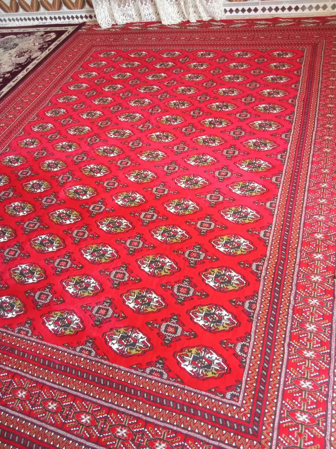 دوعدد فرش ۱۲متری نخ ستاره یزد و هلال البرز ترکمن|فرش|انبارآلوم, |دیوار