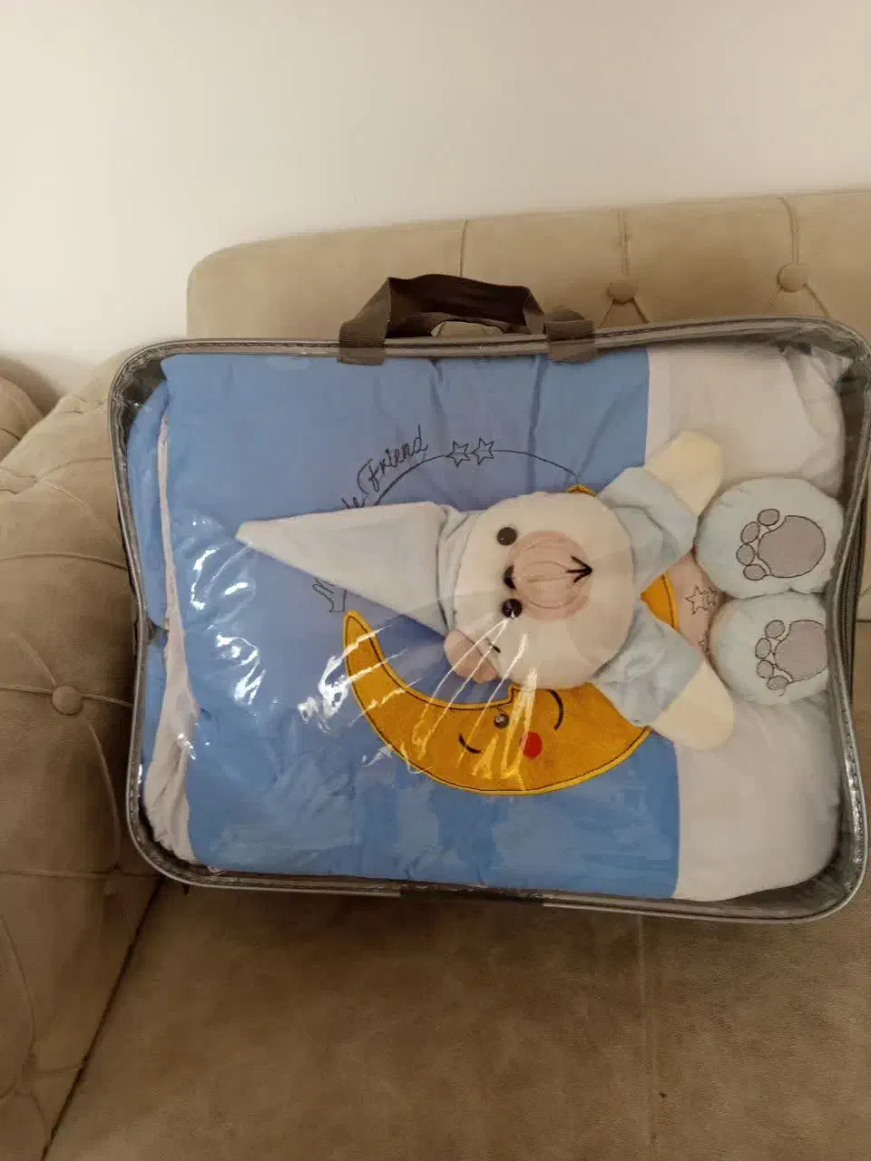 سیسمونی نوزادی۴تیکه لحاف، تشک، بالشت، قنداق فرنگی|تخت و سرویس خواب|نجفآباد, فردوسی شمالی|دیوار