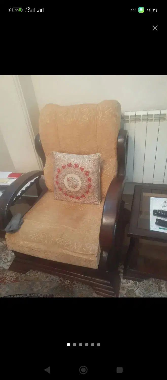 سرویس مبل هفت نفره سالم در حد نو|مبلمان خانگی و میز عسلی|سراوان, |دیوار