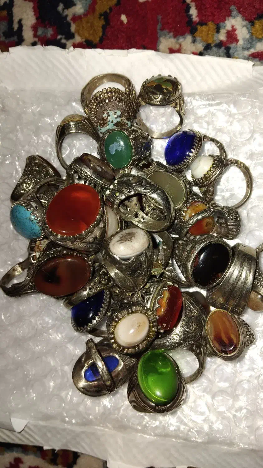 انگشتر طرح نقره سنگاشون قابل قبوله  رنگ ثابته|جواهرات|زاهدان, |دیوار