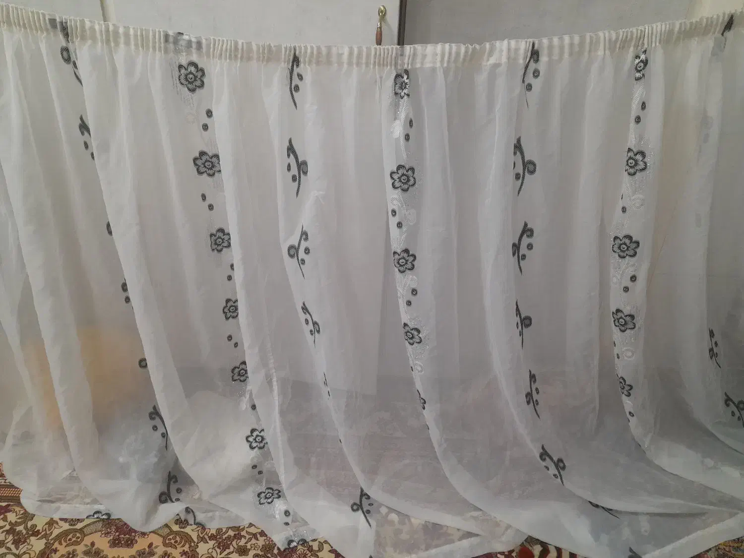 پرده ۷ متر بدون چین در ارتفاع ۱۴۰ سانت|پرده، رانر، رومیزی|قم, سرحوض|دیوار