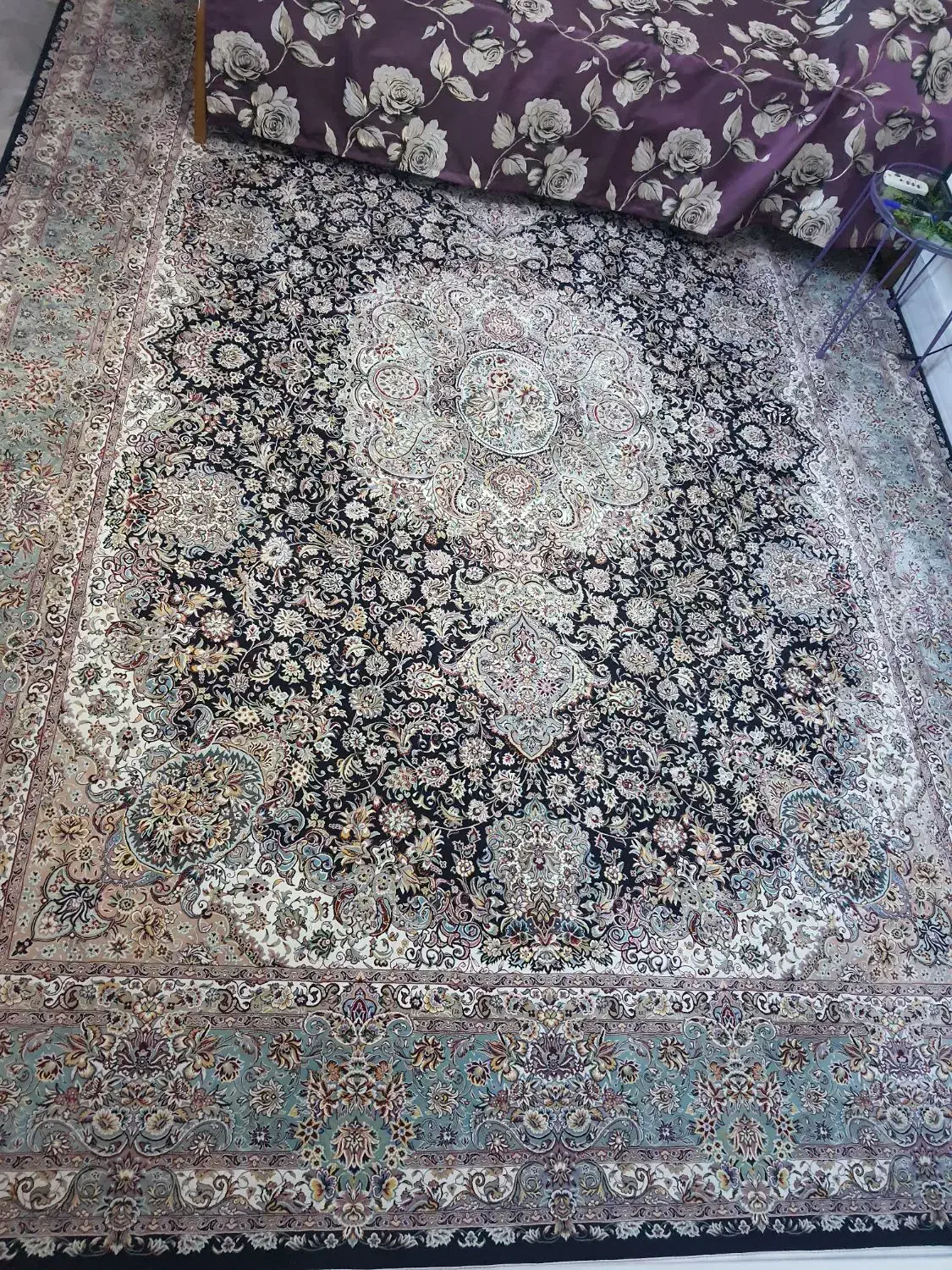 فرش ۹ متری  زمرد مشهد تراکم فوق العاده بالا|فرش|جویبار, |دیوار