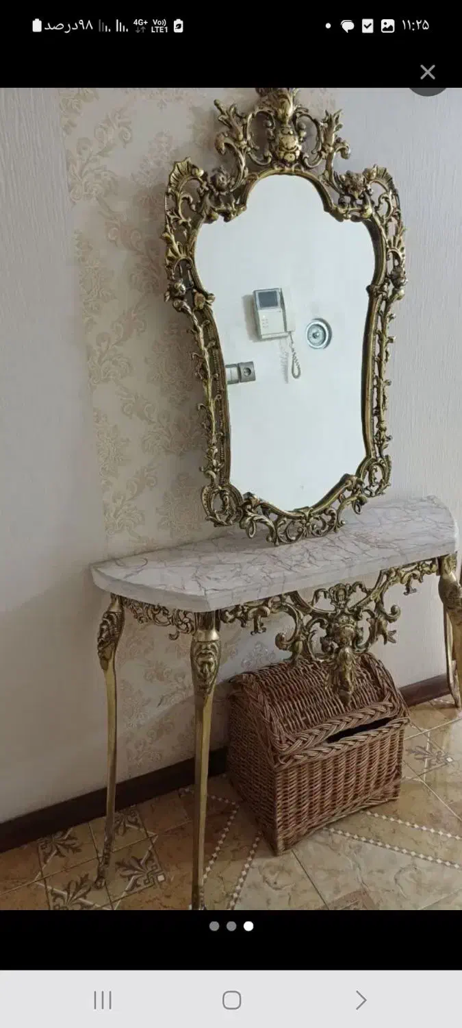 فروش خرید آینه شمعدان کنسول برنجی|آینه|مشهد, آیت الله کاشانی|دیوار