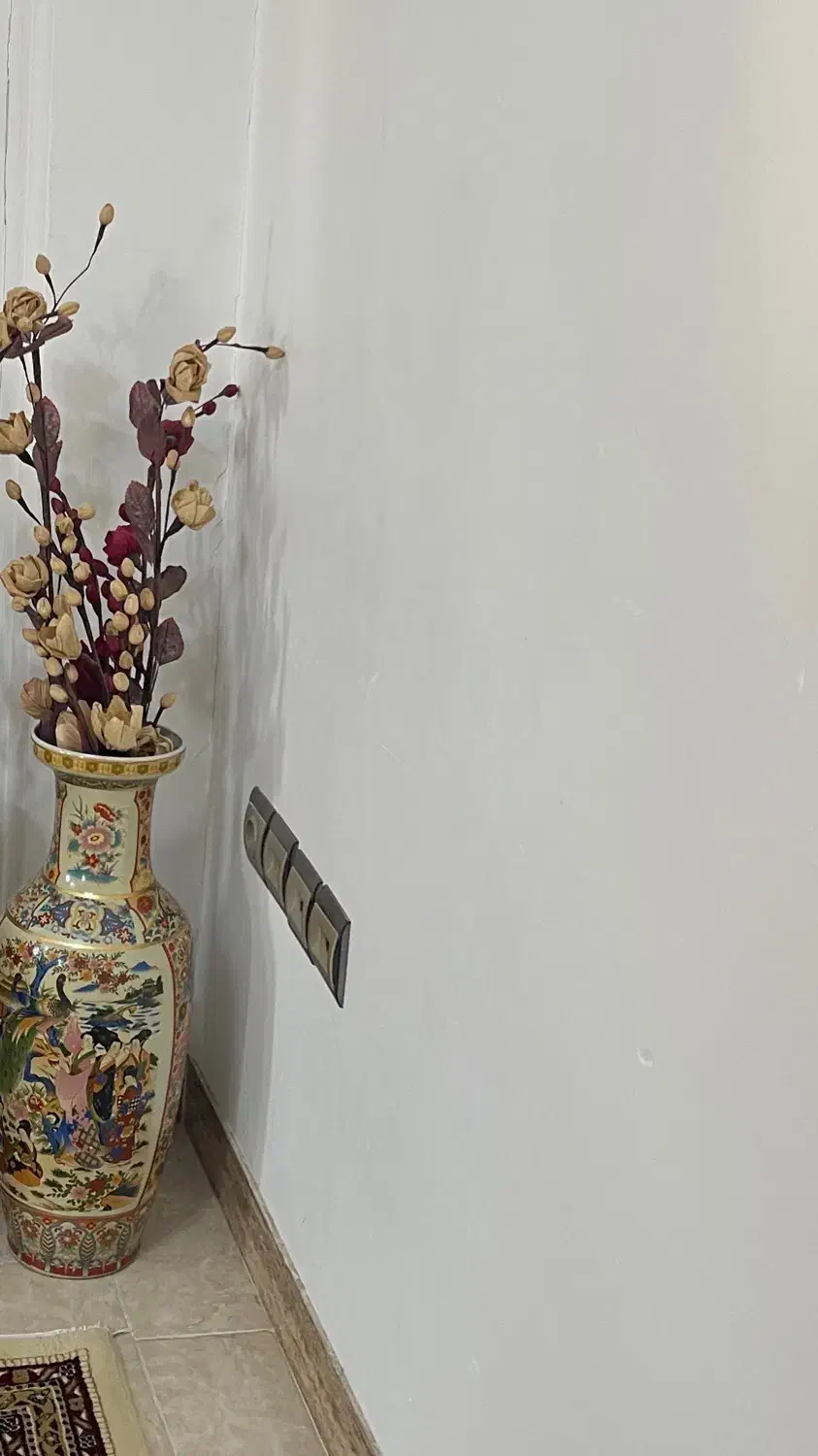 گلدون چینی سنتی قدیمی سایز بزرگ یک عدد سالم|کلکسیون اشیاء عتیقه|ساری, |دیوار