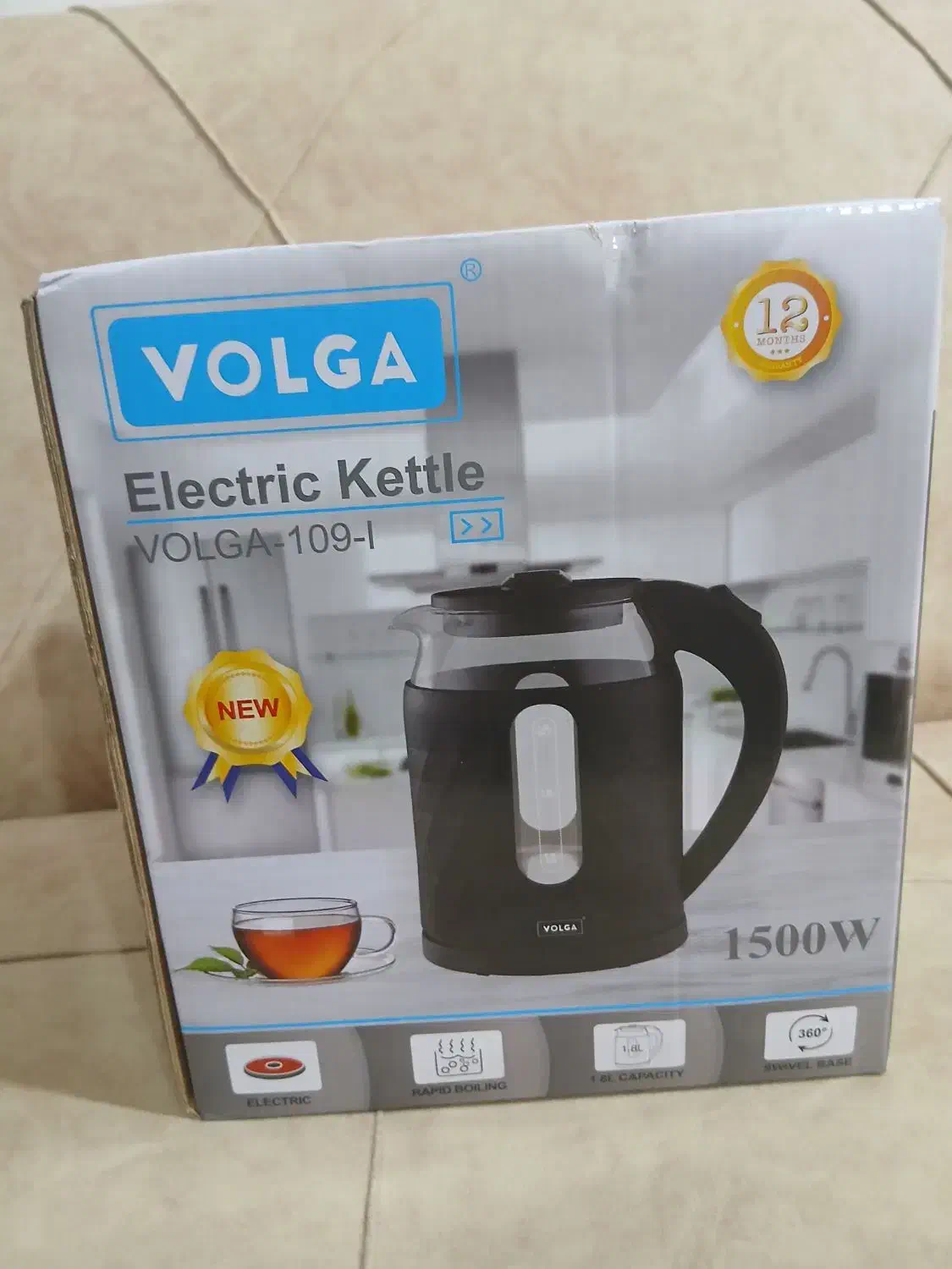 کتری برقی ۱۸۰۰ میلی لیتر|سماور، چای‌ساز، قهوه‌ساز|امیدیه, |دیوار