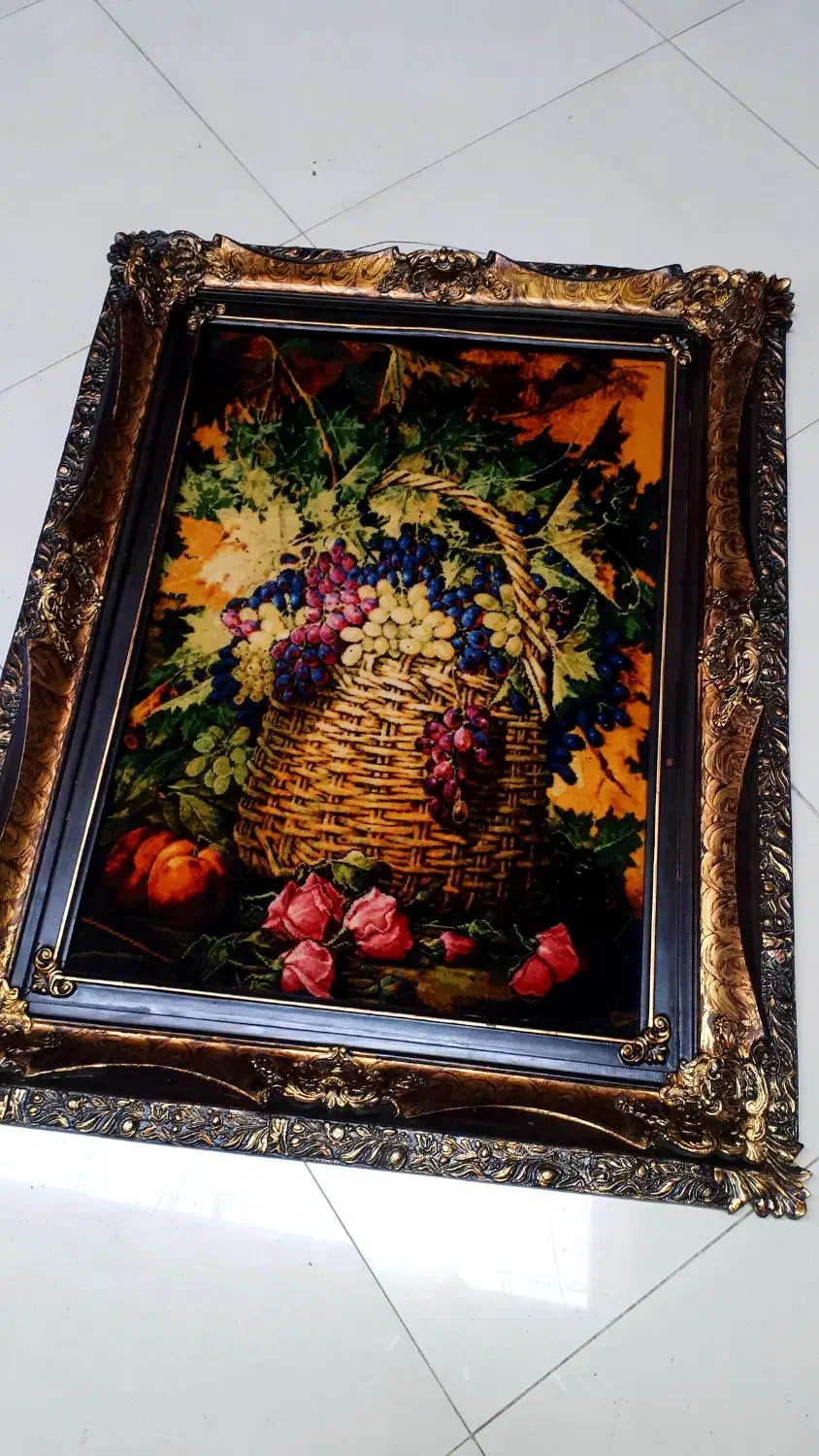 تابلو فرش دستباف تبریز سبد گل|تابلو فرش|تهران, اختیاریه|دیوار