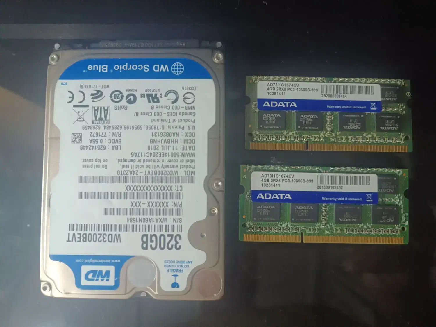 رم 8 گیگ لپ تاپ و هارد 320 و 500 گیگ|قطعات و لوازم جانبی رایانه|تهران, یافت‌آباد|دیوار