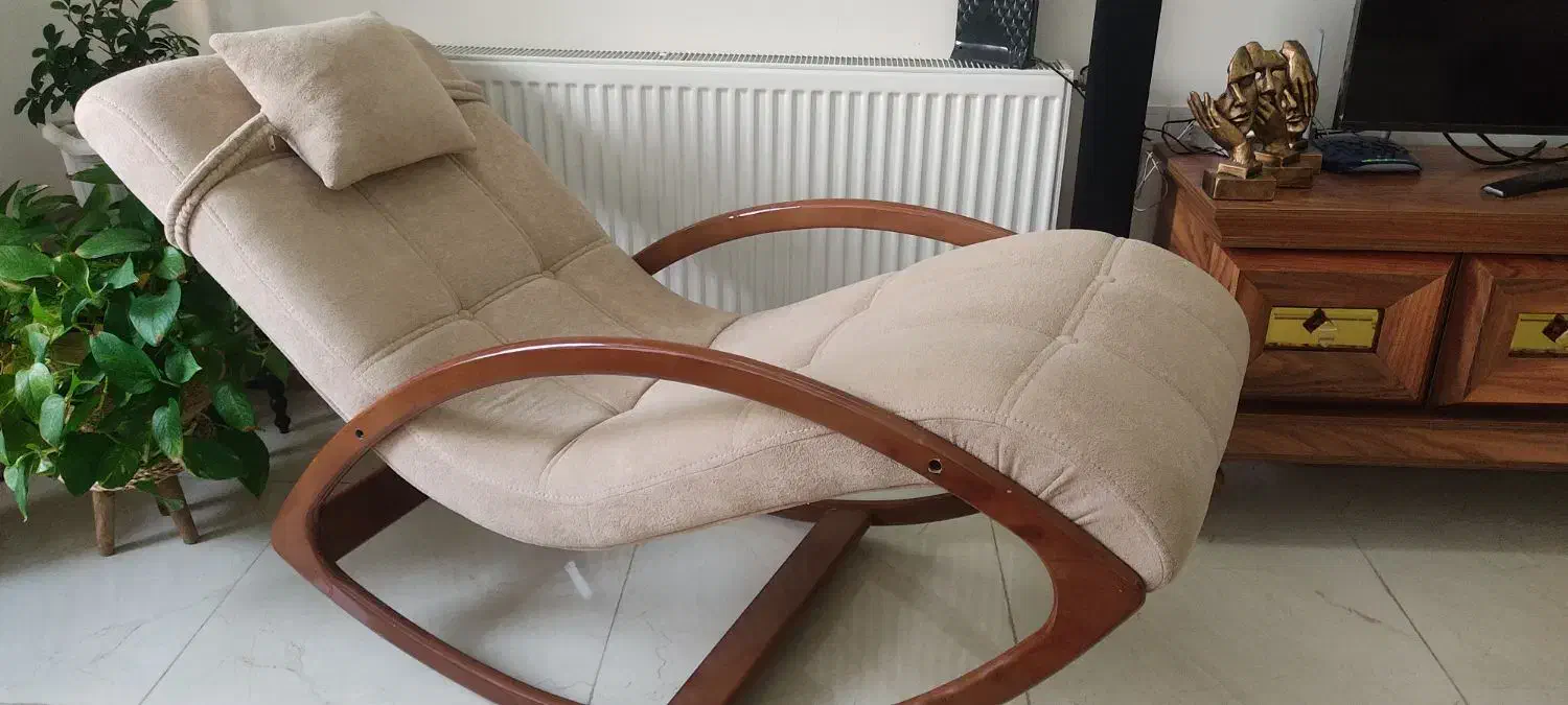 صندلی راک دسته چوبی|مبلمان خانگی و میز عسلی|تبریز, |دیوار