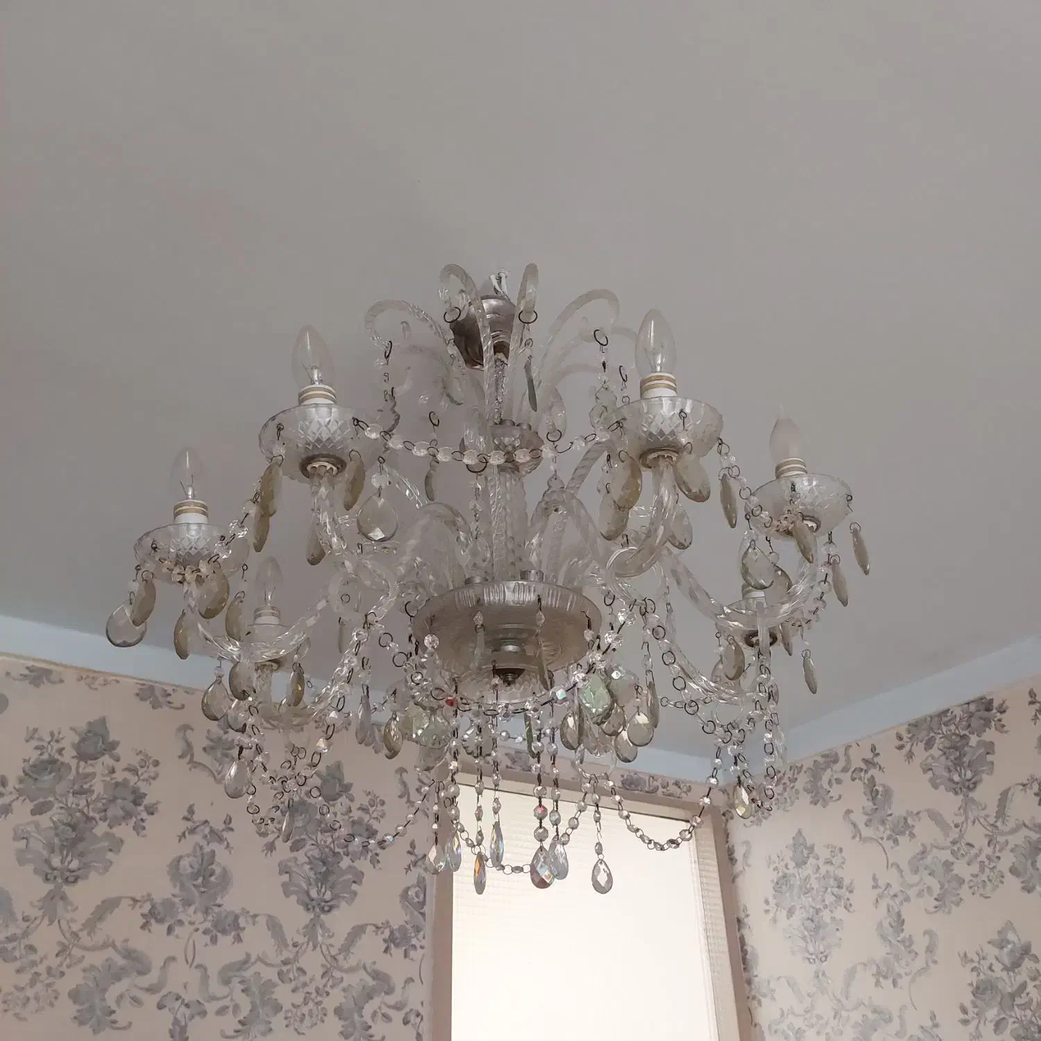 لوستر ۸ شاخه کریستال|لوستر و چراغ آویز|تبریز, |دیوار