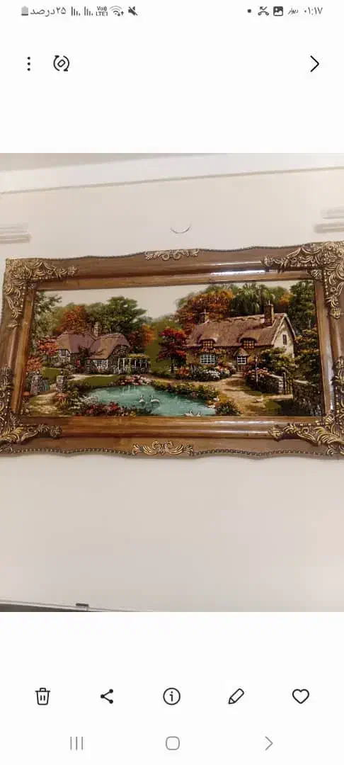 تابلو فرش با قاب چوبی|تابلو فرش|بروجرد, |دیوار