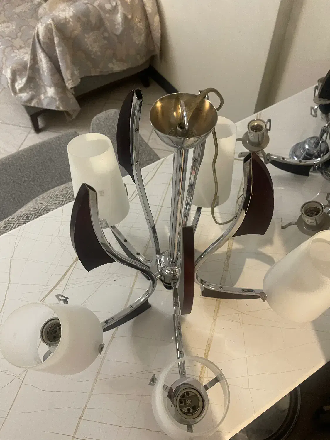 لوستر چوبی|لوستر و چراغ آویز|تهران, جهاد|دیوار