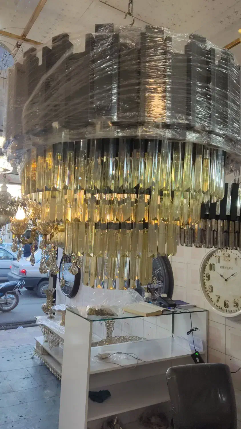 دنیای برنز و لوستر الماس|لوستر و چراغ آویز|کوهدشت, |دیوار