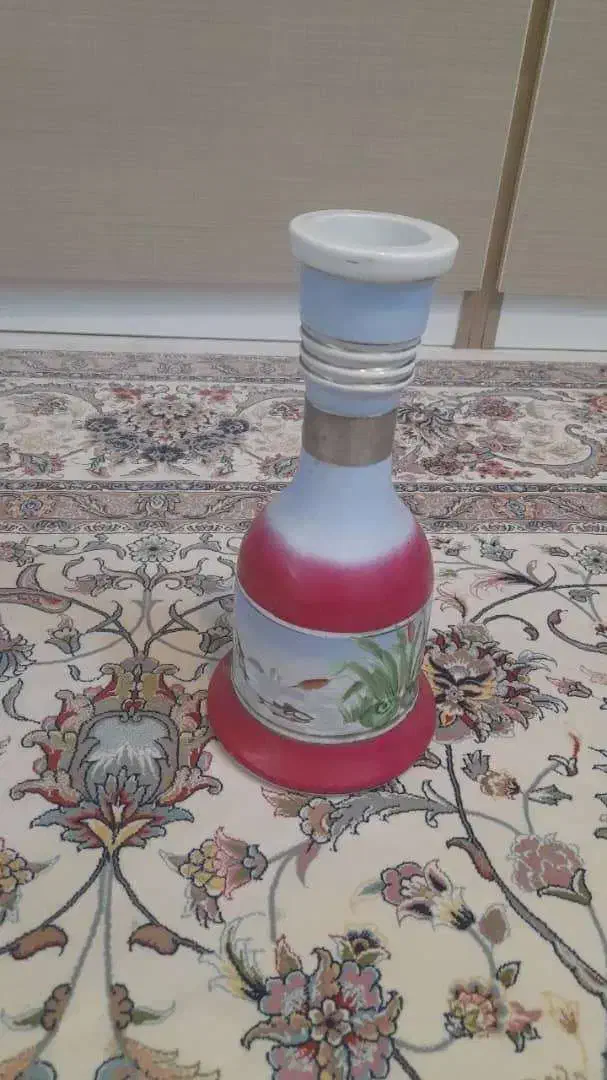 کوزه قلیان قجری وسرقلیان|کلکسیون اشیاء عتیقه|بروجرد, |دیوار