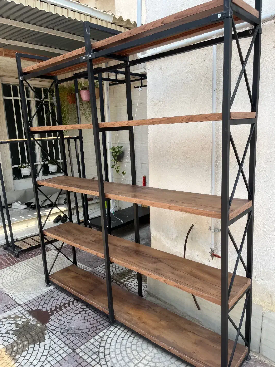 قفسه ام دی اف و فلز|کتابخانه، شلف، قفسههای دیواری|گرگان, |دیوار