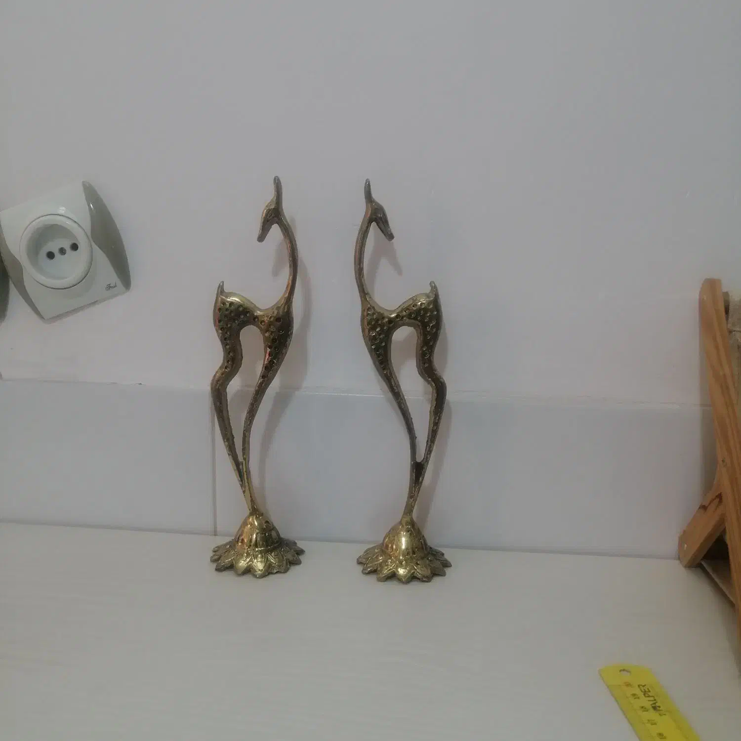 آهو برنز|مجسمه، تندیس، ماکت|قم, باغ شریفی|دیوار