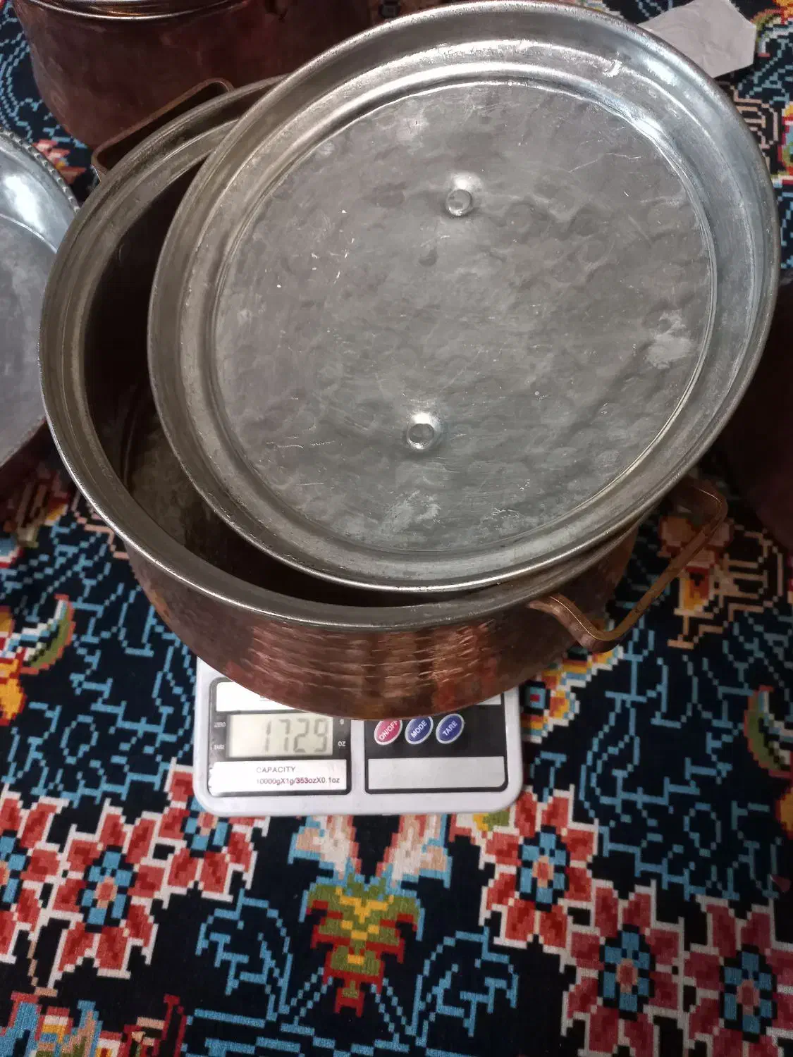 قابلمه مسی ۵ سایز نونو|ظروف پخت‌وپز|اراک, |دیوار