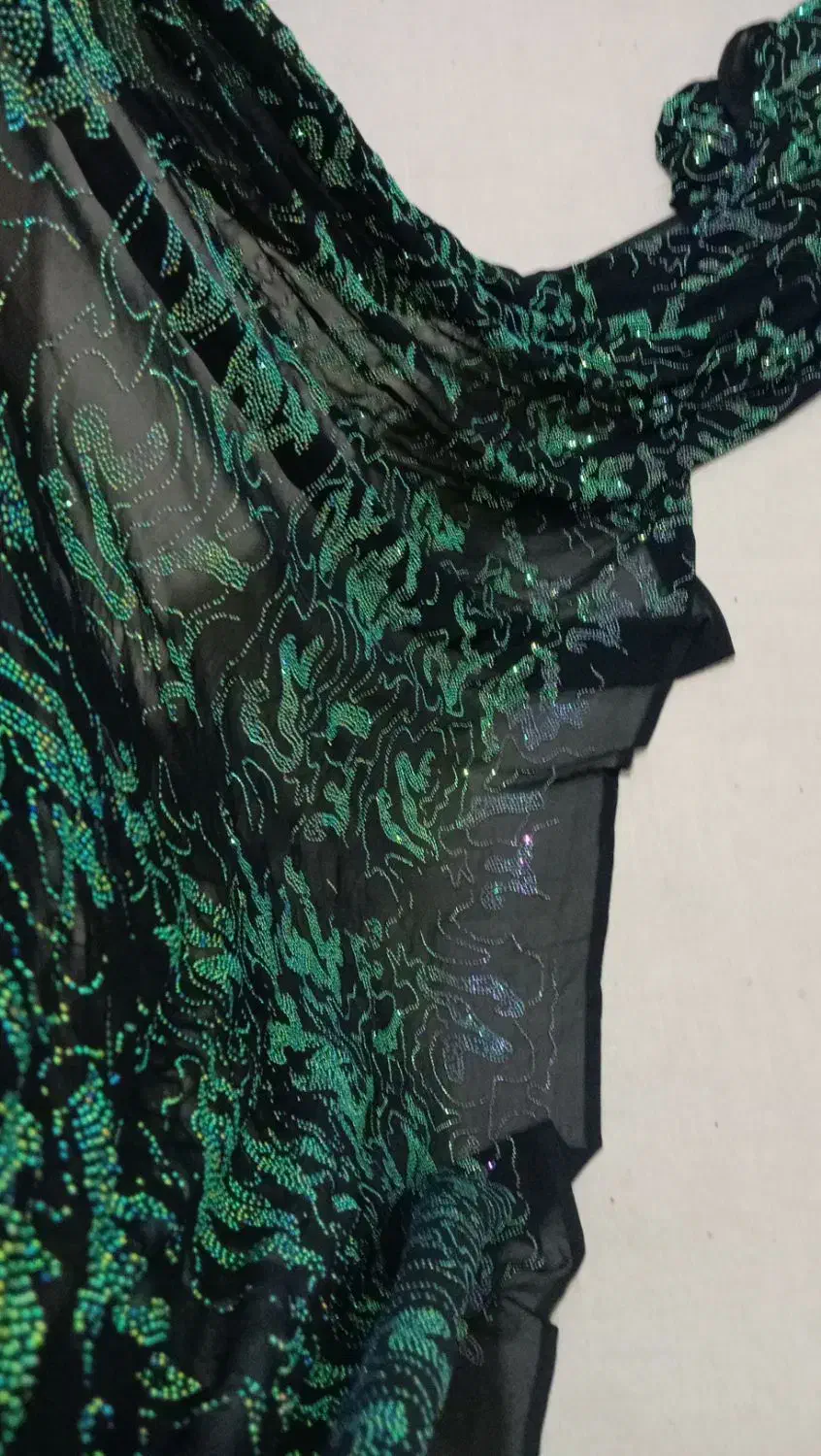 پارچه حریر سنگ کاری با نگین جیکو|لباس|سنندج, |دیوار