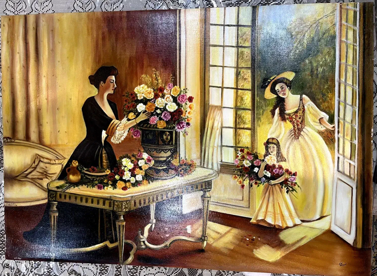 تابلو نقاشی رنگ روغن|تابلو، نقاشی، عکس|تهران, باغ فیض|دیوار