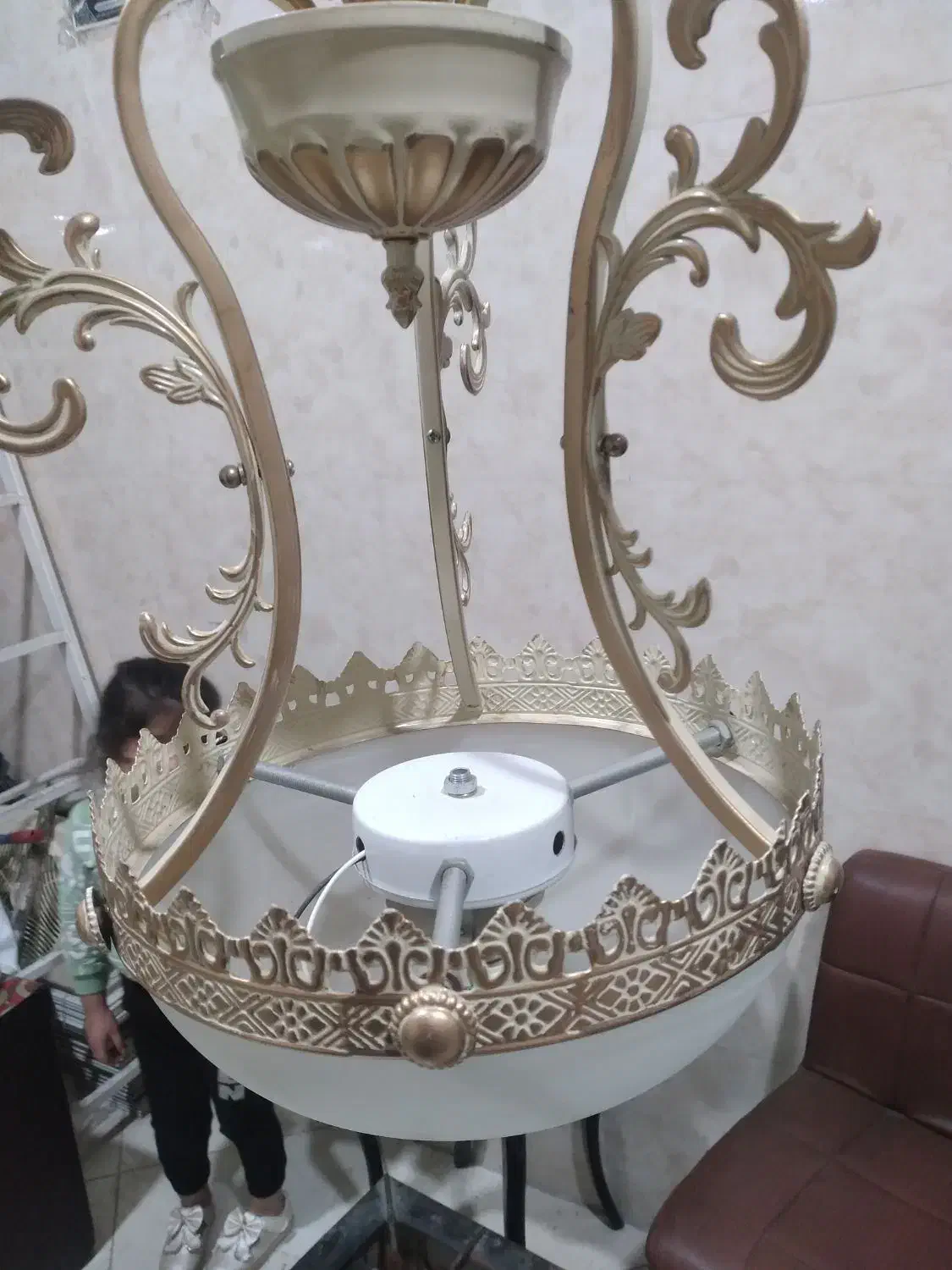 لوسترپنج شاخه|لوستر و چراغ آویز|مشکیندشت, |دیوار