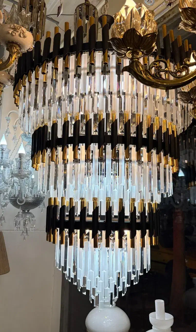 لوستر مدرن طبقاتی دوبلکسی روناک سه طبقه|لوستر و چراغ آویز|تبریز, |دیوار