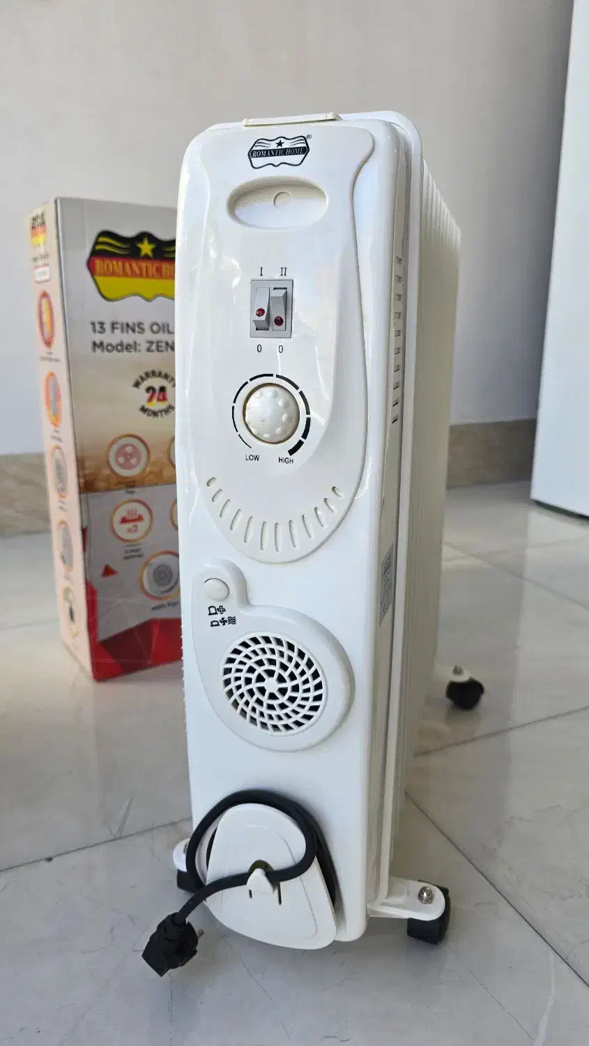 رادیاتور هیتر روغنی برقی ۱۳پره فن دار آکبند واردات|بخاری، هیتر، شومینه|مشکیندشت, |دیوار