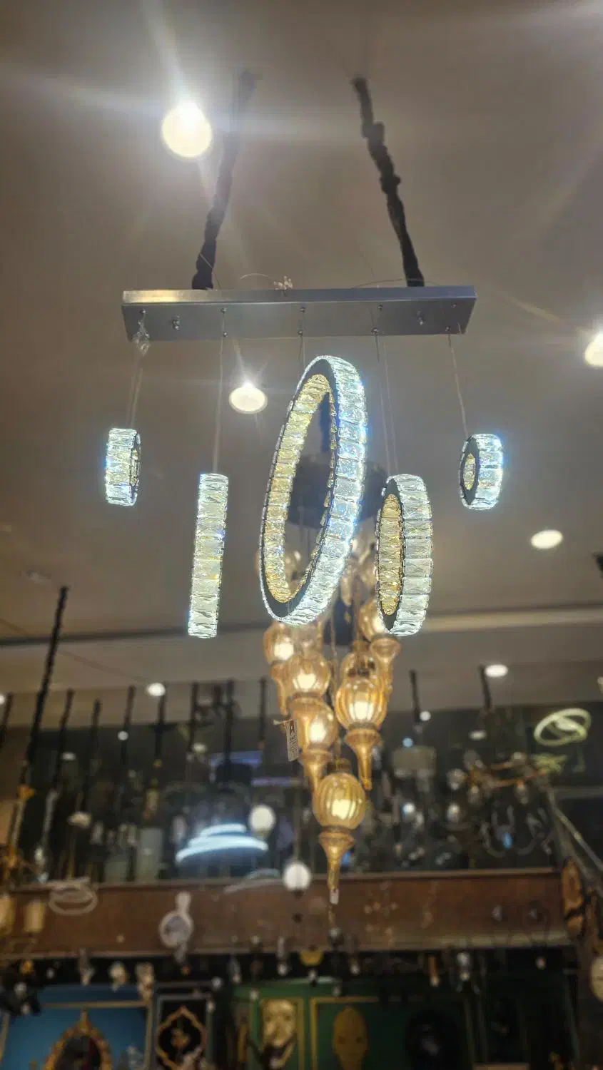 لوستر اس ام دی کریستال دار وارداتی لاینر|لوستر و چراغ آویز|مشهد, توس (بلوار توس)|دیوار