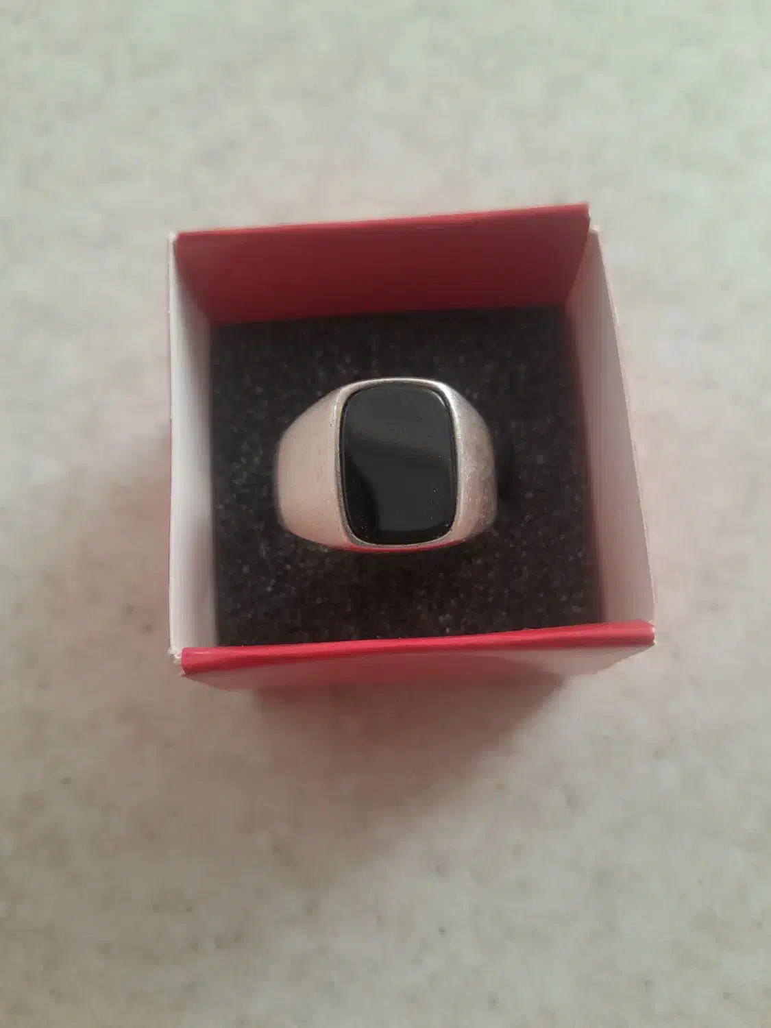 انگشتر مردانه نقره با نگین اونیکس مشکی|بدلیجات|تهران, وردآورد|دیوار