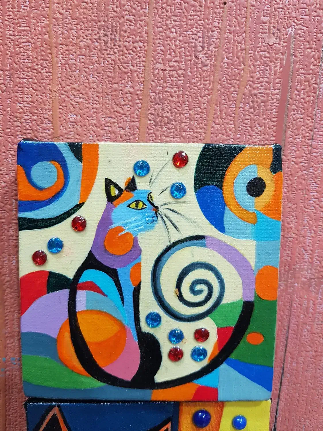 نقاشی گربه با سایز ۱۵/۱۵|تابلو، نقاشی، عکس|تهران, صادقیه|دیوار