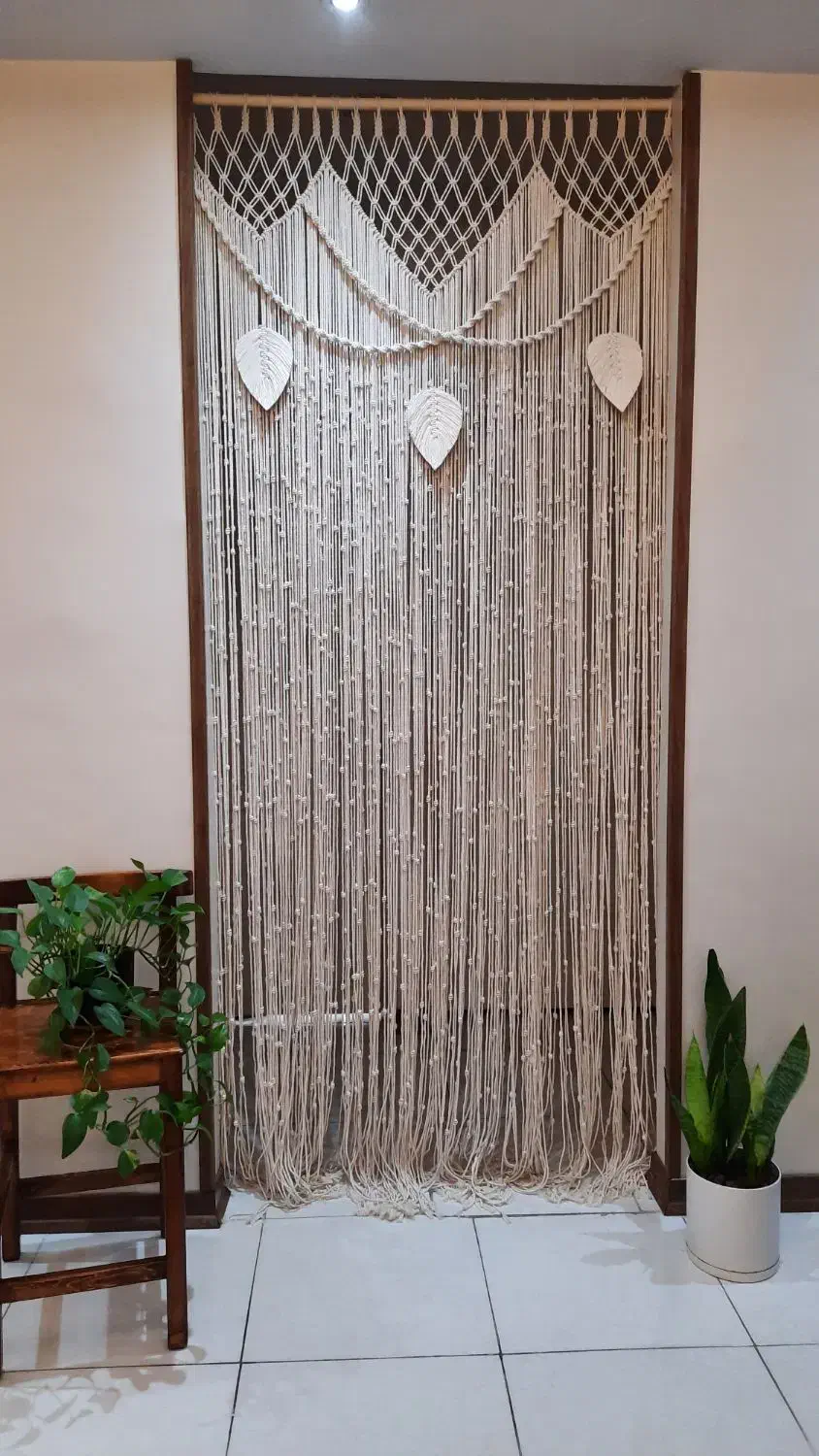 پرده مکرومه|پرده، رانر، رومیزی|گرمدره, |دیوار