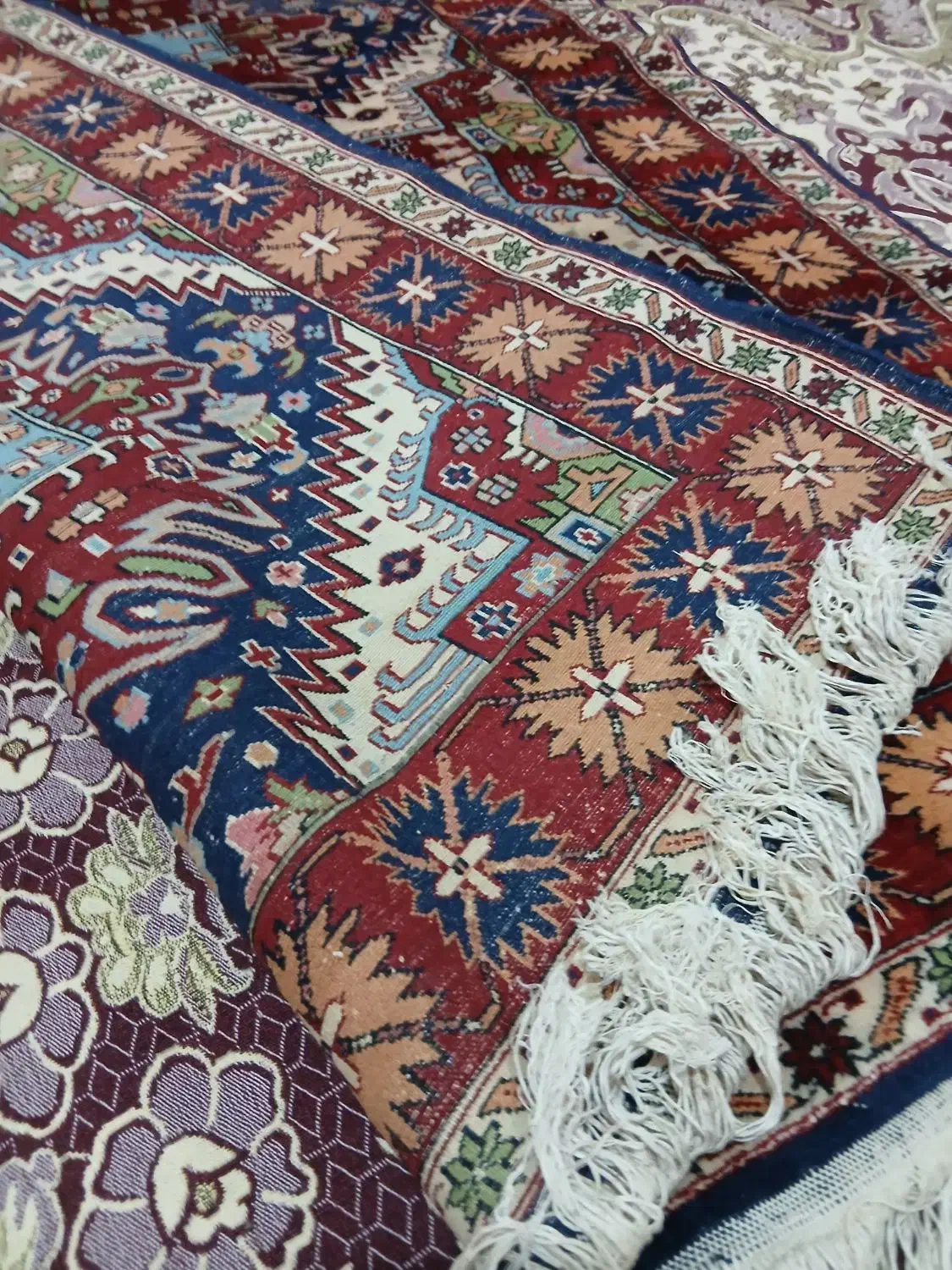 قالیچه دستبافت قدیمی|فرش|اردبیل, |دیوار