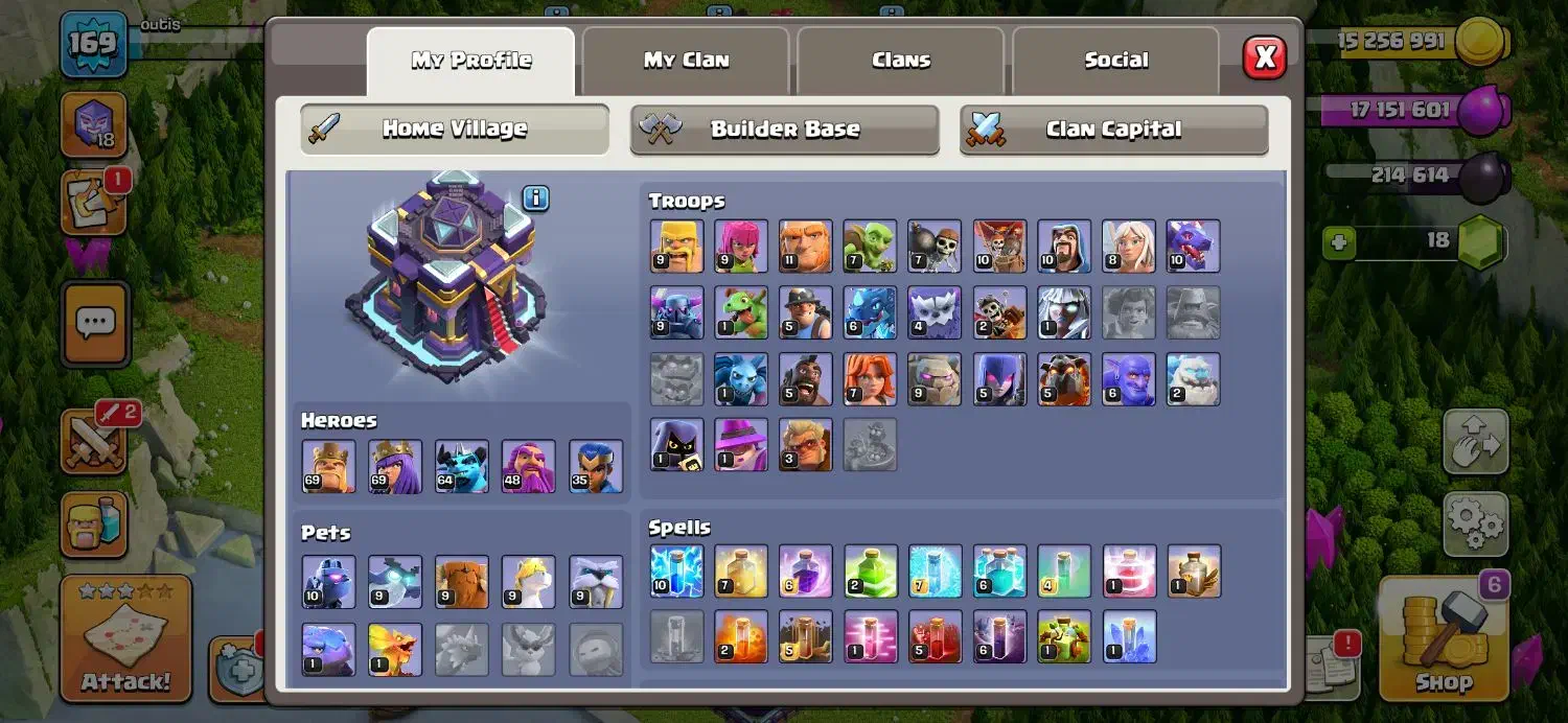 اکانت کلش آف کلنز تان هال ۱۵|کنسول، بازی ویدئویی و آنلاین|اردبیل, |دیوار