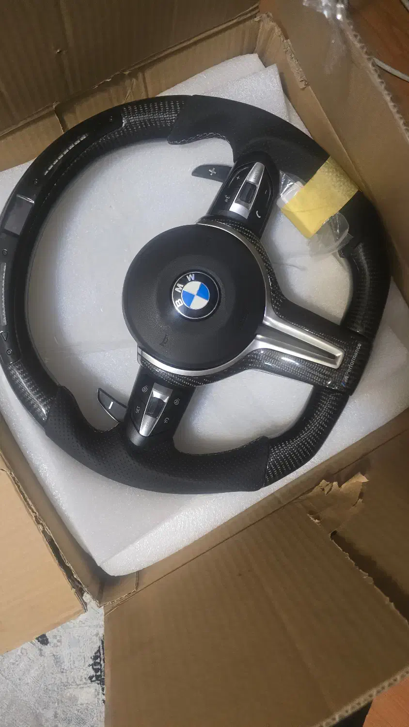 فرمان بی ام دبلیو دی کات کربن بلک با چرم و دیزپلی|قطعات یدکی و لوازم جانبی|تهران, یوسفآباد|دیوار