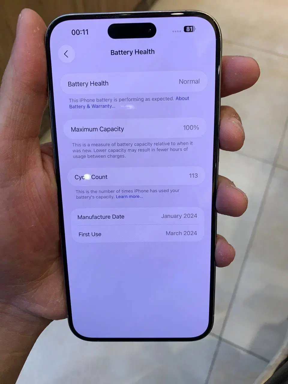 iphone 15 promax 100%|موبایل|تبریز, |دیوار