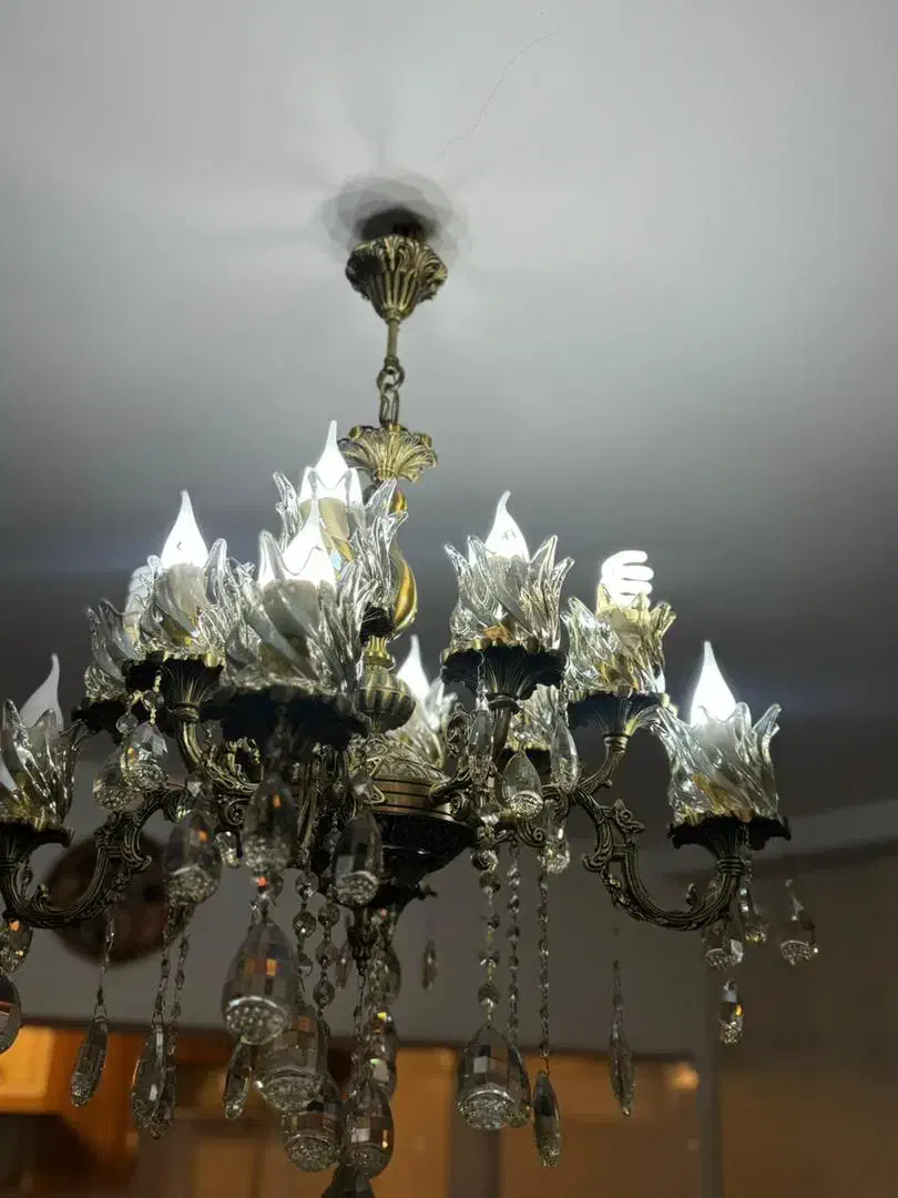 لوستر برنجی|لوستر و چراغ آویز|قزوین, |دیوار