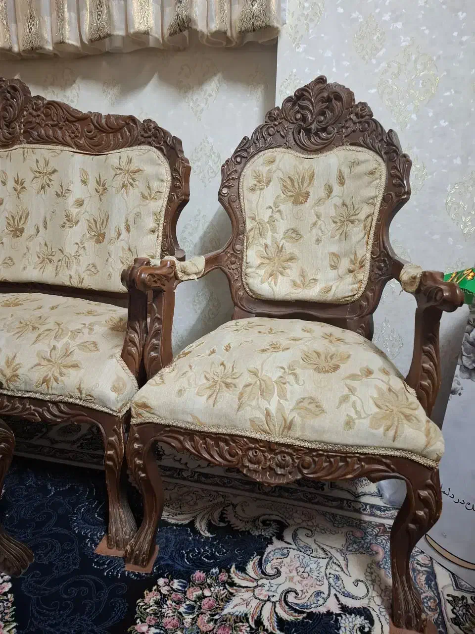 مبل 9نفره و 7نفره|مبلمان خانگی و میز عسلی|ابریشم, |دیوار