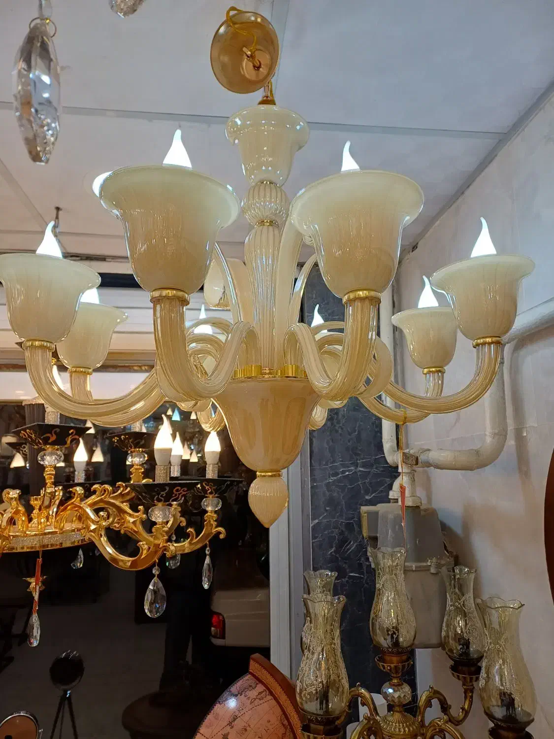 لوستر بلوری|لوستر و چراغ آویز|همدان, |دیوار