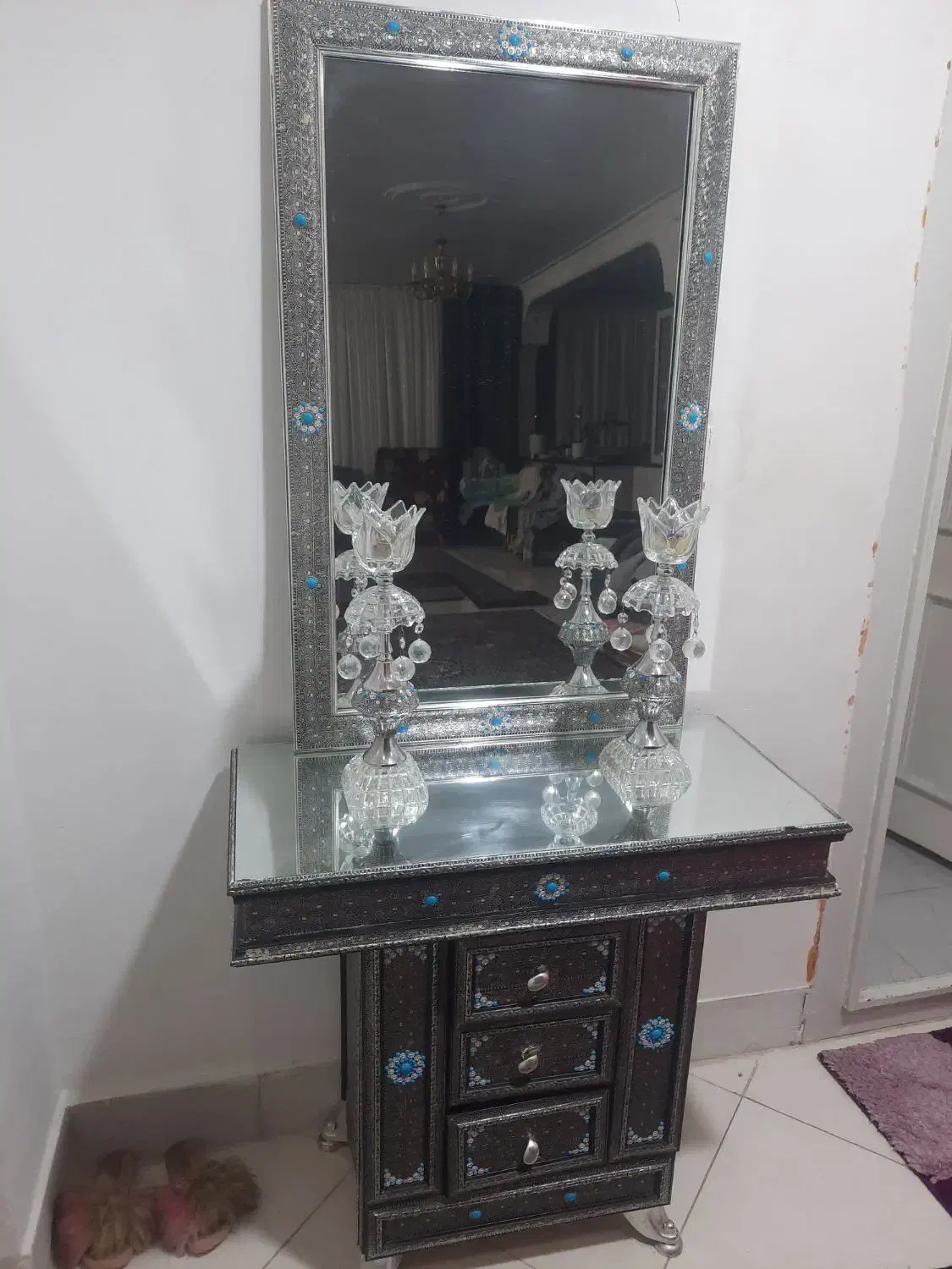 میزآینه شمعدان|آینه|بیرجند, |دیوار