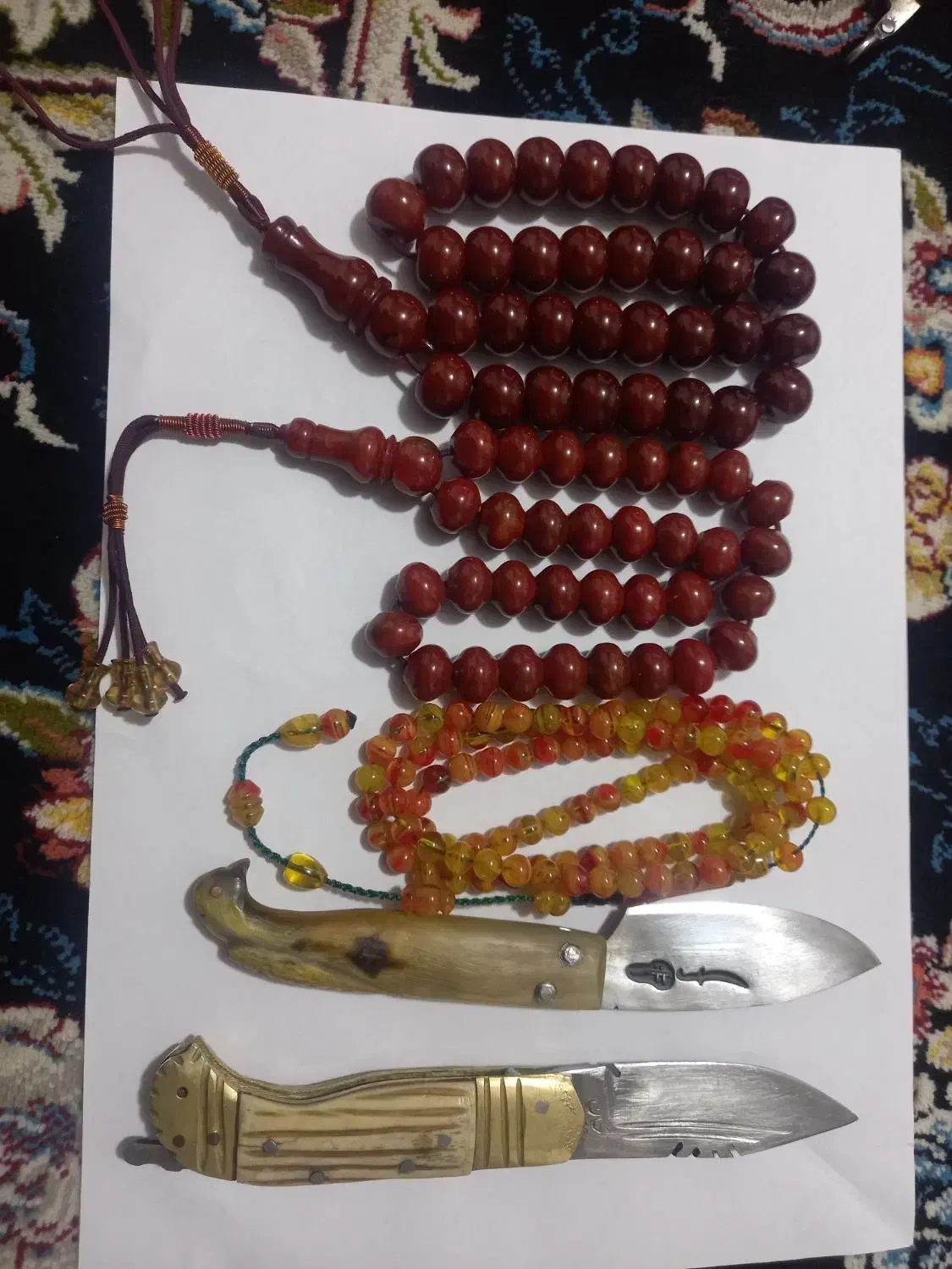 تسبیح وچاقو کلکسیونی|کلکسیون اشیاء عتیقه|کرمانشاه, |دیوار