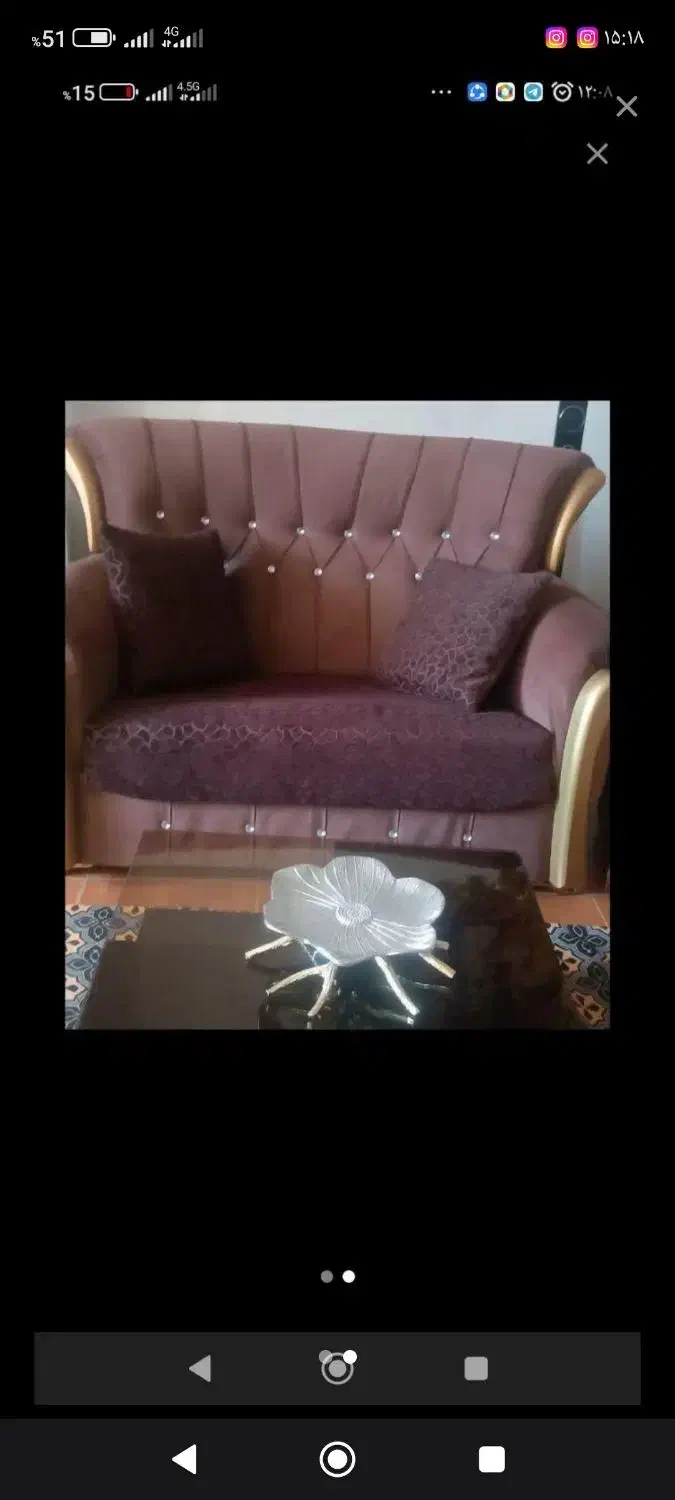 مبلراحتی نیم ست تخفیف پای معامله|مبلمان خانگی و میز عسلی|خوی, |دیوار