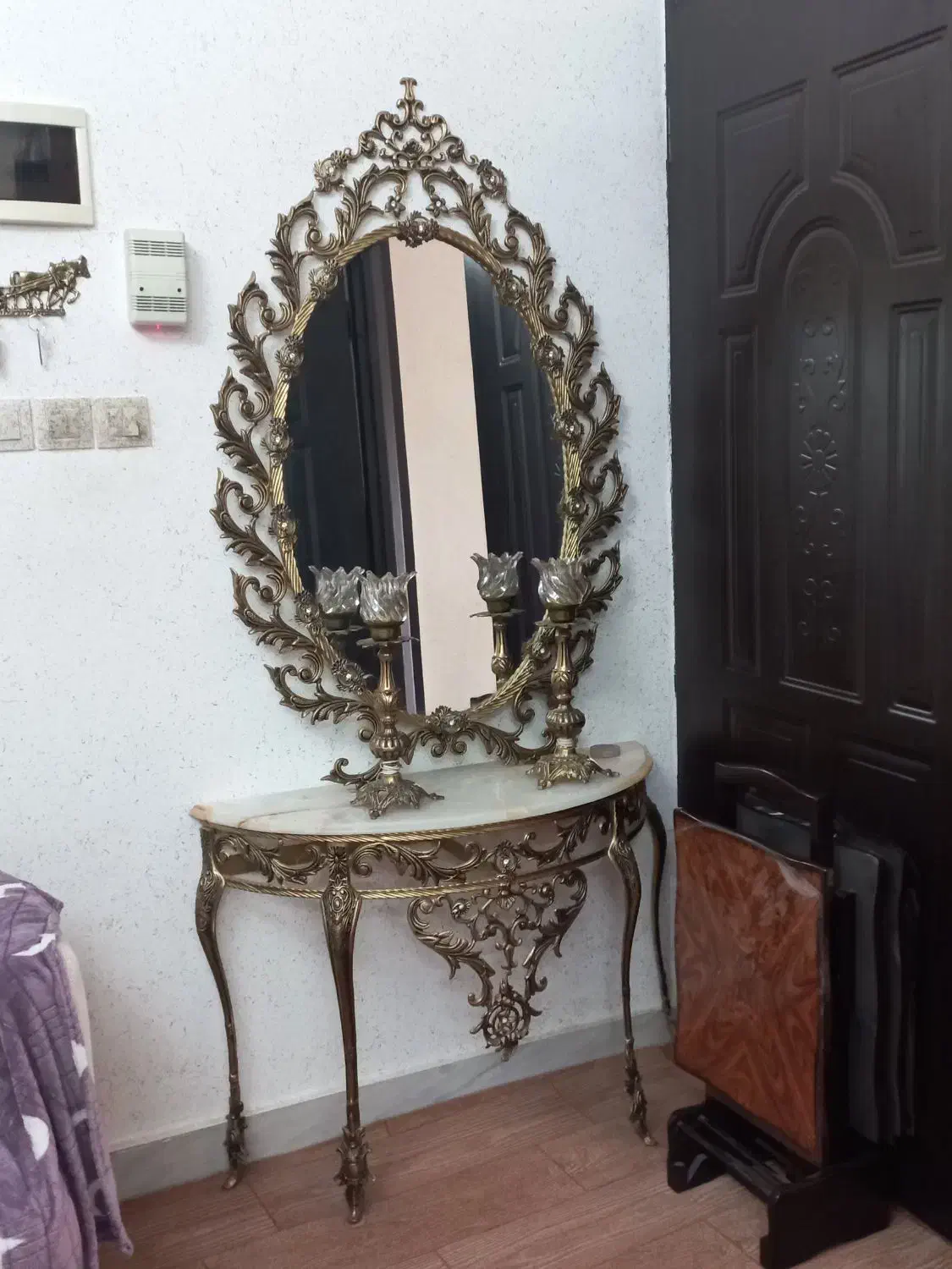 اینه شمعدان برنز|آینه|مشگین شهر, |دیوار