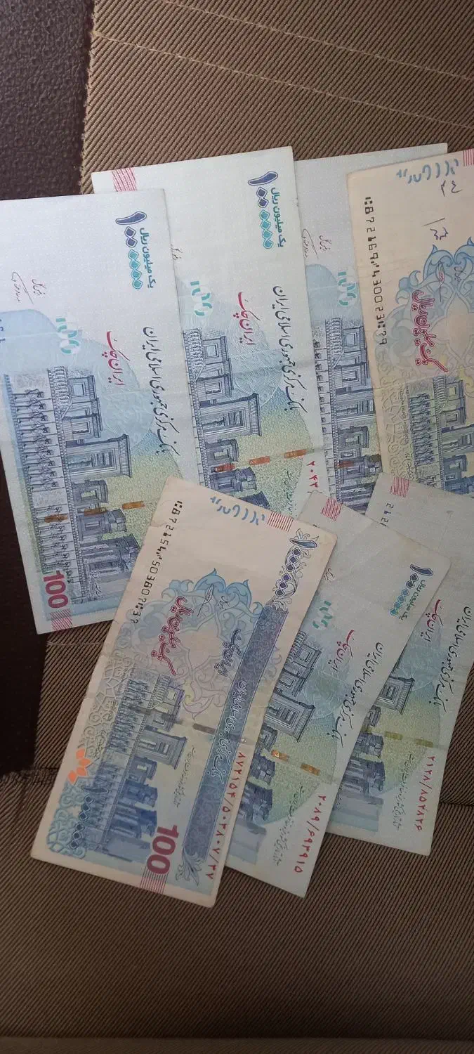 ۱۴عدداسکناس امضا قرمز|کلکسیون سکه، تمبر، اسکناس|فسا, |دیوار