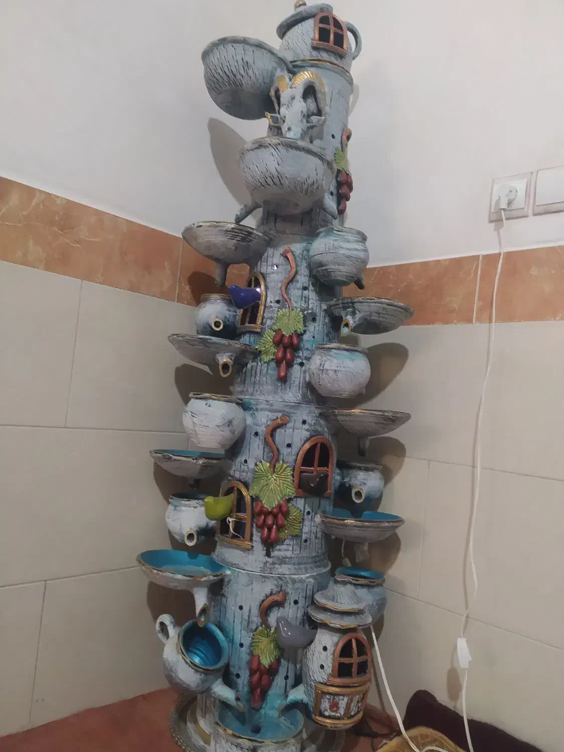 آبنما خانگی دومتری|مجسمه، تندیس، ماکت|قم, کلهری|دیوار