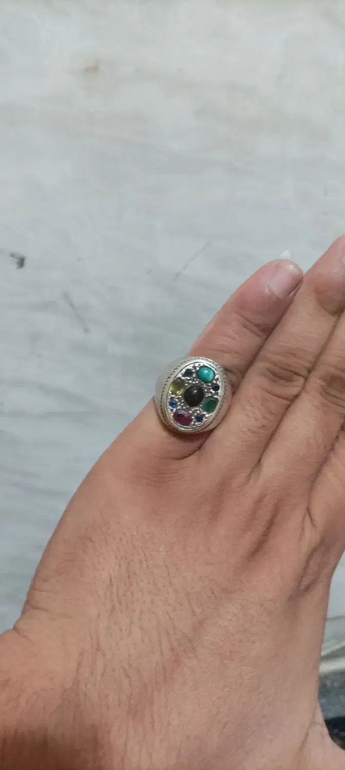 انگشتر چند نگین جواهراتی.|جواهرات|خلیل آباد, |دیوار