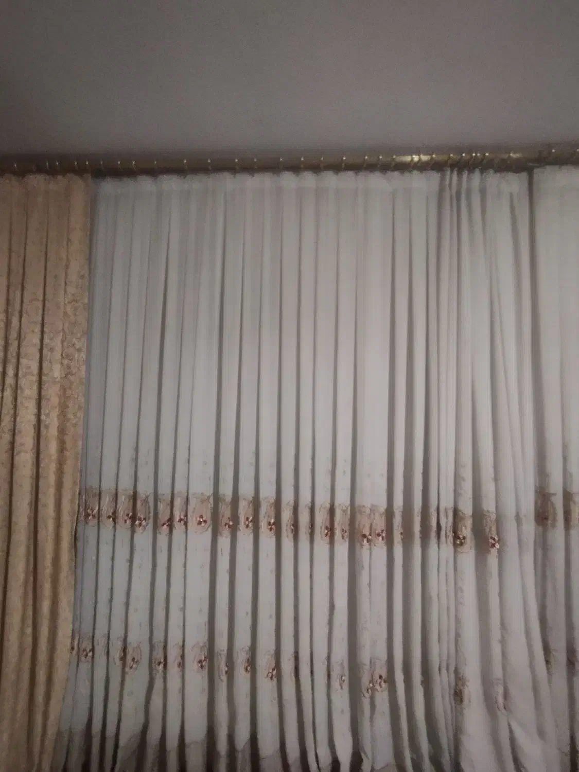 پرده گلدار کتان|پرده، رانر، رومیزی|اسدآباد, |دیوار