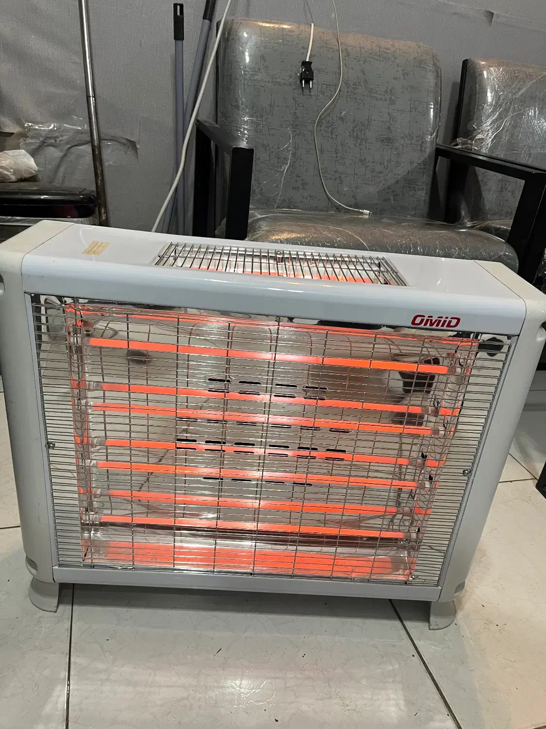 بخاری برقی ۵شعله فن دار|بخاری، هیتر، شومینه|مرند, |دیوار