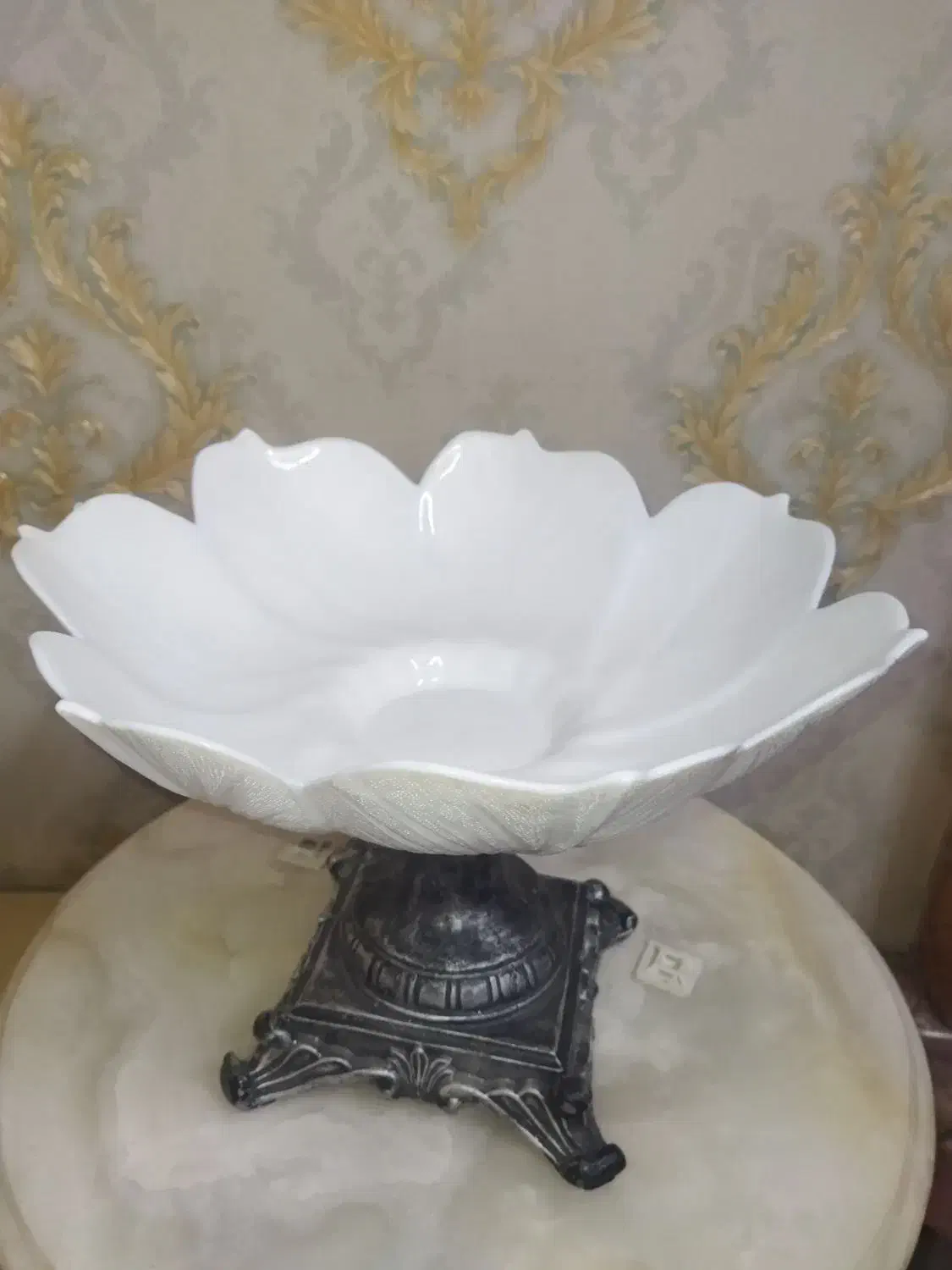 جا میوه‌ای و مجسمه و سینی برنجی فلاکس چای|مجسمه، تندیس، ماکت|ری, فیروزآبادی|دیوار