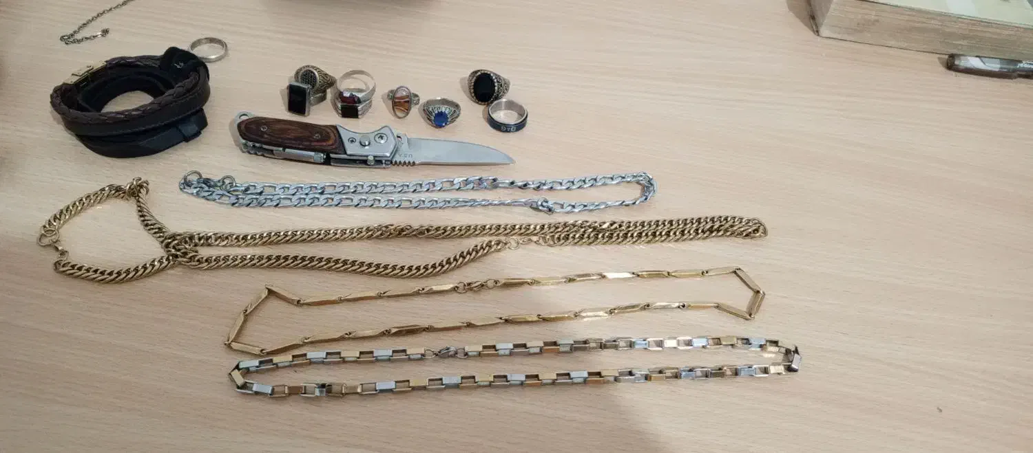 انواع گردنبند و دستبند چرم انگشتر|بدلیجات|اردبیل, |دیوار